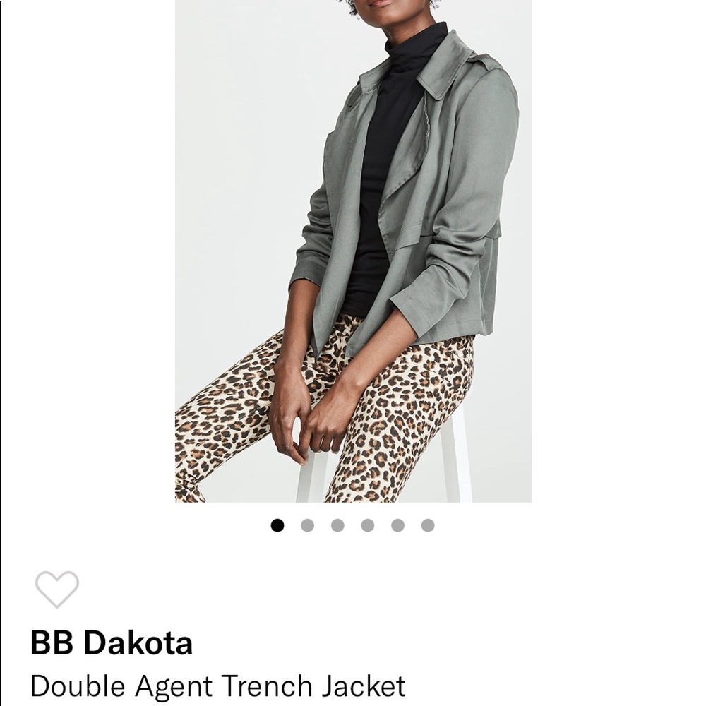 BB Dakota double agent green trench jacket